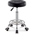 thumbnail image 1 of Banco Multifuncional Taburete Giratorio Aciento De Espuma Suave con Ruedas Redondo Banco De Trabajo Silla Giratoria con Reposapiés De Altura Ajustable para Oficina Salón SPA Tatuajes, 1 of 5