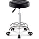 thumbnail image 1 of Banco Multifuncional Taburete Giratorio Aciento De Espuma Suave con Ruedas Redondo Banco De Trabajo Silla Giratoria con Reposapiés De Altura Ajustable para Oficina Salón SPA Tatuajes, 1 of 5