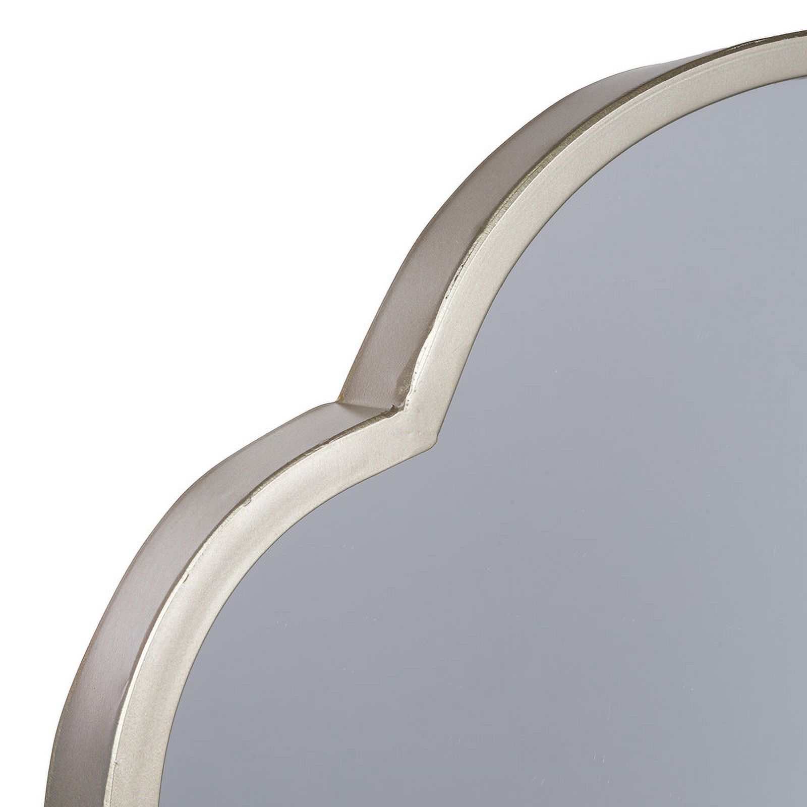 Elise Silver Metal Arched Oval Modern Wall Mirror
