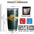 thumbnail image 4 of Green Bay Tumbler Cup - Green Bay Gifts for Men - 20 OZ Insulated Stainless Steel Coffee Travel Mug with Lid and Straw, 4 of 7