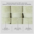 thumbnail image 4 of Home Weavers Elegance Essentials 550GSM 100% Cotton Zero Twist Super Absorbent Bath Towel (Set of 2) - 27"x54", Green, 4 of 5