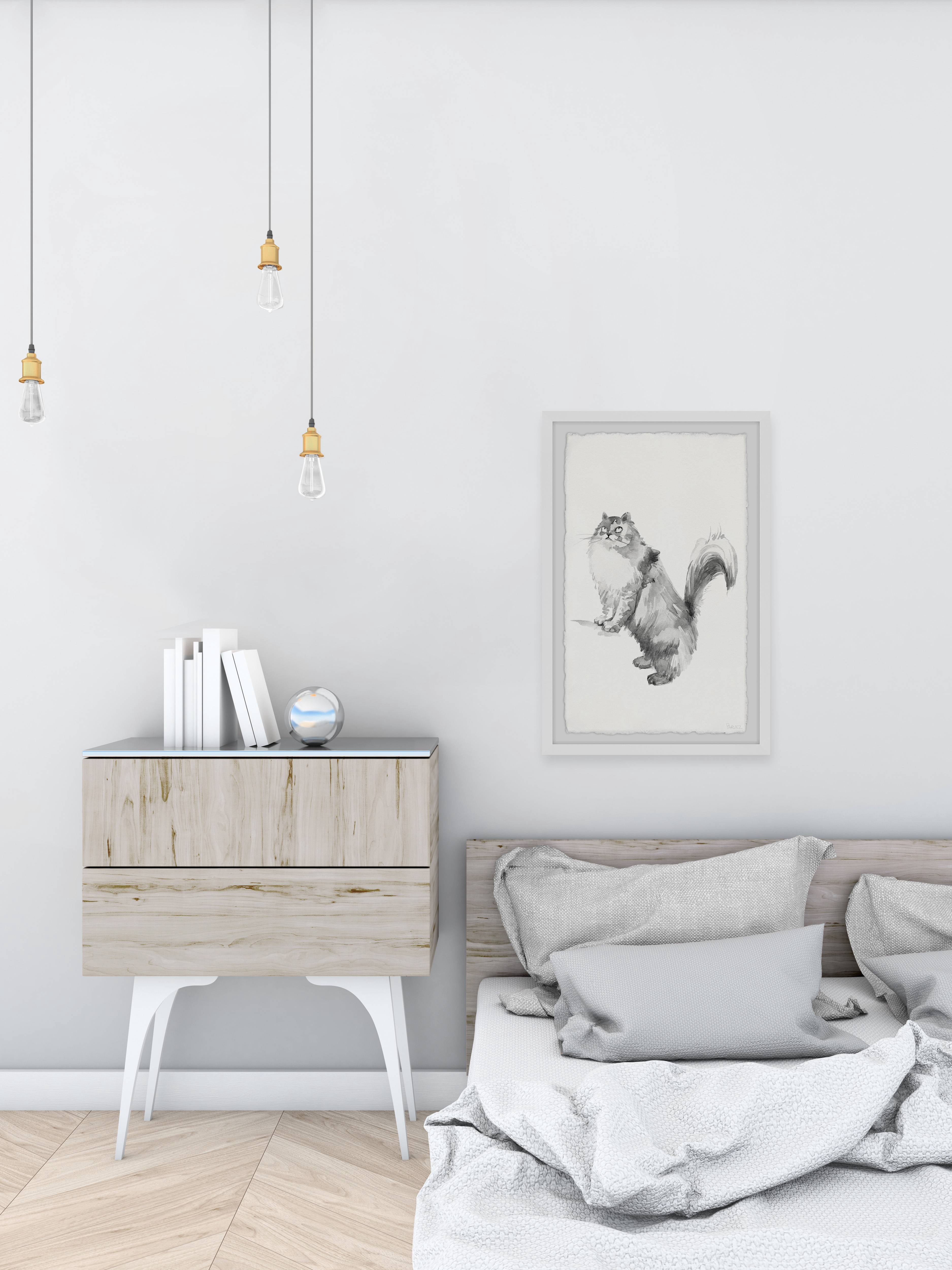 Parvez Taj Gray Maine Coon Framed Wall Art