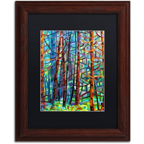 Mandy Budan 'In A Pine Forest' Black Matted Framed Art
