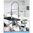 thumbnail image 4 of Grifo de cocina Fapully Commercial de una sola manija LED cepillado, 4 of 9