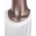 thumbnail image 5 of Yartina Women's Round Neck Sleeveless Split Hem Vest Tops Loose Fit Tee Shirt Gym Workout Tank Tops White S, 5 of 9