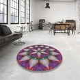 thumbnail image 3 of Ahgly Company Indoor Rectangle Patterned Dark Raspberry Purple Abstract Area Rugs, Swatch Sample, 3 of 6