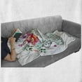 thumbnail image 6 of Tea Soft Flannel Fleece Throw Blanket, Lets Have Some Spring Tea Words with Bloom Bouquets in the Cup Watercolor Artwork, Cozy Plush for Indoor and Outdoor Use, 70" x 90", Multicolor, by Ambesonne, 6 of 6