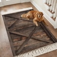 thumbnail image 3 of Kitchen Runner Rugs, Vintage Farmhouse Barn 3'x5' Throw Rug with Tassels, Country Wooden Plank Washable Soft Floor Carpet Runner for Hallway Bedroom Bathroom Laundry Room, 3 of 9