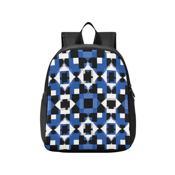 Toddler Backpack Tricolor Symmetrical Plaid Waterproof Lightweight Backpack Casual Mini Daypack for Daycare & Travel