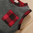 thumbnail image 6 of OLLUISNEO Newborn Baby Boys 2PCS Summer Outfits Plaid Pocket Sleeveless Tops Shorts Set Baby Boys Clothes 6-12 Months, 6 of 7