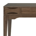 thumbnail image 6 of Harper 48" Walnut Brown Mid-Century Modern Desk - Solid Rubberwood, Small Space Office, 2 Drawers, Keyboard Tray, Home/Bedroom. Eco-Friendly., 6 of 10