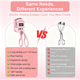 thumbnail image 6 of JUUTREN Heated Eyelash Curler, Rechargeable Electric Lash Curler with LED Display, Heats to 75°C, Fast 30s Warm-Up, 24H Long Lasting (Pink), 6 of 7