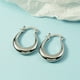 thumbnail image 2 of Pendientes femeninos en forma de media luna hueca chapados con aretes circulares de alta gama, aretes modernos y exagerados., 2 of 5