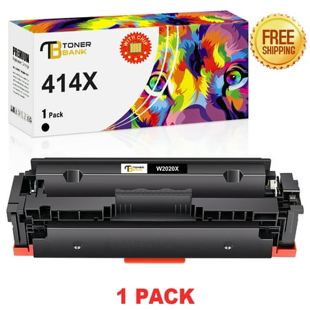 Toner Bank Compatible Toner with Chip for HP 414X W2020X Color Laserjet Pro MFP M479fdw M479fdn M454dw M454 M454dn Printer Ink - Black