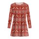 thumbnail image 4 of Vestidos de Navidad Para Mujer Moda Otoño E Invierno Manga Larga Navidad Impreso Cuello Redondo Vestidos Largos Odeerbi ODB198665, 4 of 4