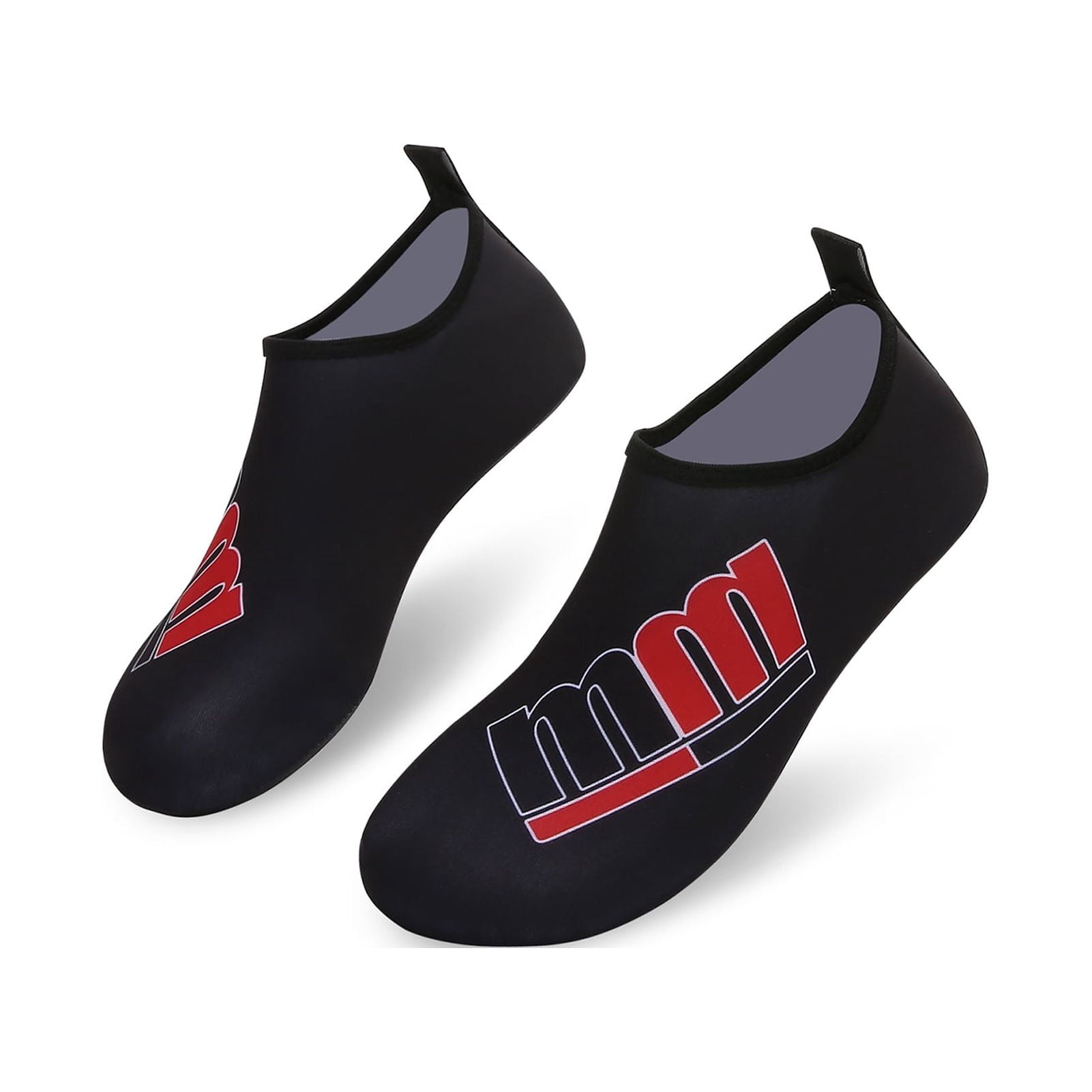 Men and Women a Slip On Barefoot Quick-Dry Beach Aqua Yoga Water Shoes (MM/Black, 7.5-8.5 Women/6.5-7.5 Men)
