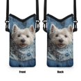 thumbnail image 7 of ZIATUBLES Westie Print Neoprene Phone Bag Soft Cellphone Sleeve Pouch Shockproof Phone Purse with Adjustable Crossbody Strap and Hook and Loop Fastener, 4 X 8 Inch, 7 of 7