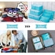 thumbnail image 5 of Juego de organizador de equipaje 6 en 1 para viajes, diferentes tamaños de cubos, bolsas de viaje impermeables, organizadores de maletas de nailon, 3 cubos + 3 bolsas de viaje, 5 of 5