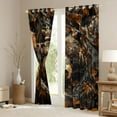 thumbnail image 3 of Feelyou 3D Rustic Bear Black Out Curtains, Tree Leaf Curtains Pack of 2 (42x63 Each), 3 of 6