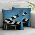 thumbnail image 3 of Qinduosi Movie Theme Pillow Covers Vintage Ticket Throw Pillow Covers For Sofa Bed,Ceremony Photo Photography Cushion Cases Decorative Pillow Covers,Movie Decor White, 3 of 5