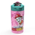 thumbnail image 2 of Zak Designs 2pc 16 oz Paw Patrol Kids Water Bottle Plastic with Push-Button Spout and Easy-Open Locking Cover for Travel, Paw Patrol Skye, 2 of 5