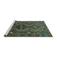 thumbnail image 2 of Ahgly Company Machine Washable Indoor Round Persian Turquoise Blue Traditional Area Rugs, 7' Round, 2 of 4