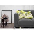 thumbnail image 3 of Ambesonne Adventure Throw Pillow Cover 2 Pack, World Map Airplane, 24", Yellow Black, 3 of 7