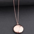 thumbnail image 2 of 1 collar con medallón de foto para mujer, joyería redonda de moda Oro rosa, 2 of 9