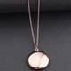 thumbnail image 2 of Elegante collar redondo con colgante para hombre y mujer: joyería de recuerdo conmemorativo Oro rosa, 2 of 9