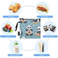 thumbnail image 5 of Haosy 3 Pack Reusable Ziploc Bags BPA Free Healthy Food Storage Bag Leakproof Sandwich Snack Freezer Bags Cute Panda and Donut, 5 of 7