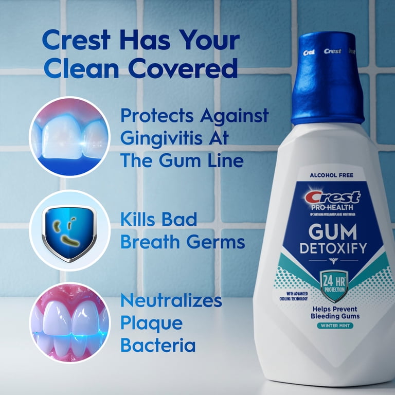 Crest Mouthwash, Pro-Health Gum Detoxify, Winter Mint, 500mL