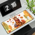 thumbnail image 3 of Welcome Fall Abyssinian Enjoys School Time Autumn Fall Leaves Desk Mat Full Keyboard Mouse Pad Cat Lover Kitten Owner Gifts Large Mousepad - 02013, 3 of 5