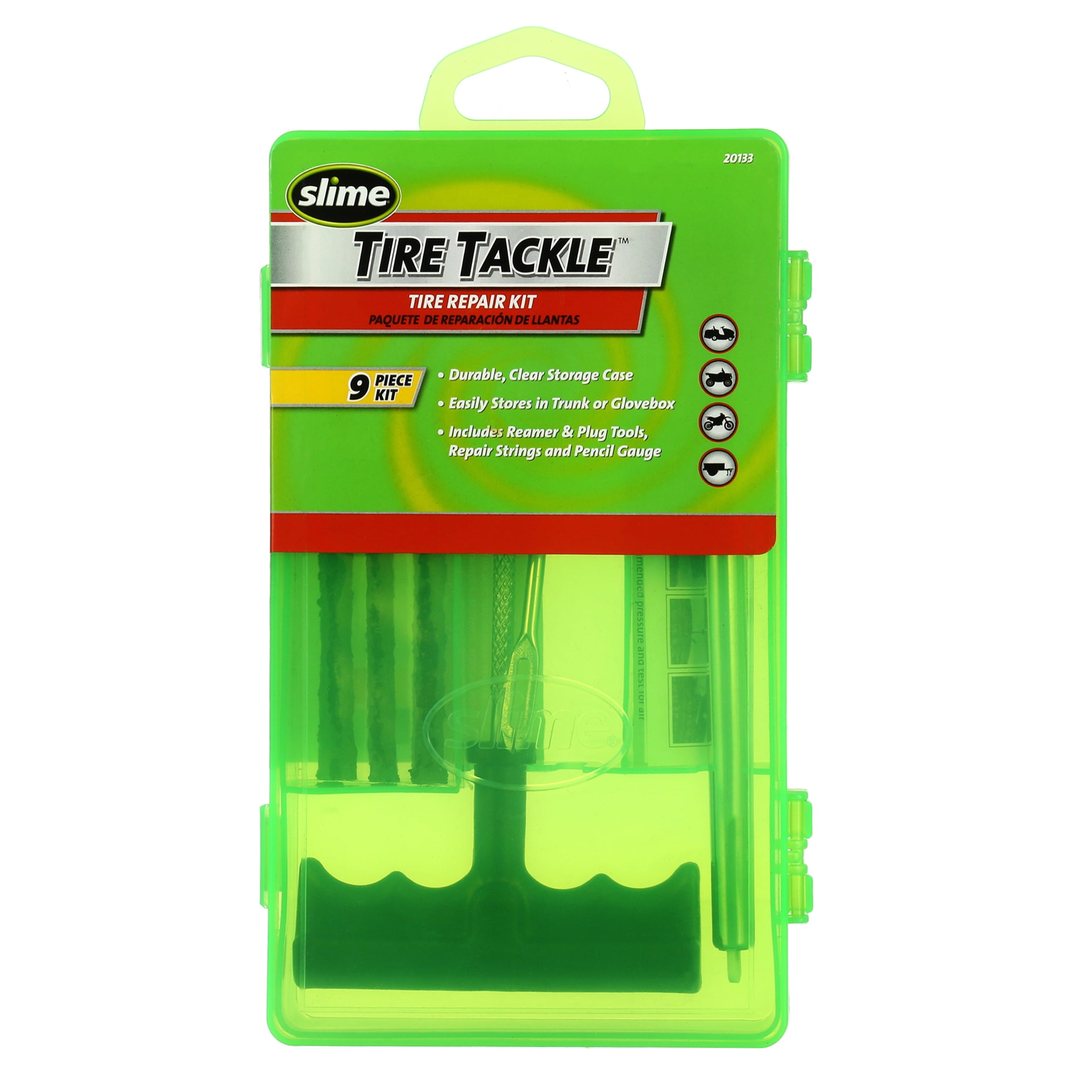 Slime Thandle Tire Tackle Kit for Flat Tire Repair, 9pc 20133