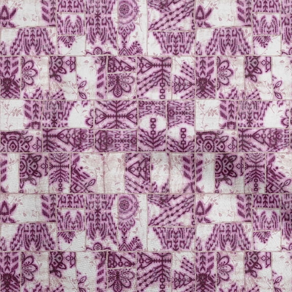 oneOone Cotton Cambric Purple Fabric Asian Tie & Dye Quilting Supplies Print Sewing Fabric By The Yard 42 Inch Wide