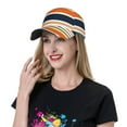 thumbnail image 5 of Gukieu Colorful Pastel Stripes Prin Baseball Cap, Adjustable Sweat-wicking Daily,Travel, Sports Cap, Unisex, 5 of 6