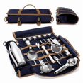 thumbnail image 2 of Bar Bartender Carrying Bag Creative Bartender Canvas Toolkit Pack Bar Tools Cocktail Shaker Set Storage Bag Only, 2 of 5
