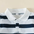 thumbnail image 5 of Vividxx Baby Boy Clothes Boys Outfits Sets Casual Striped Lapel Long Sleeve Top With Pants Comfortable Toddler Clothes For Daily Wear Outdoor Activities 9-12 Months, 5 of 9