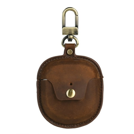 For New QuietComfort Ultra Case (2023) & for QuietComfort Earbuds II Case (2022) Tuskd land Bluetooth Earphone Protective Cover Genuine Leather Earphone Case Coffee 17.5 x 12 x 3 cm
