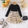 thumbnail image 2 of MEZZALL Kids Children Girls Spring Autumn Dress Star Mesh Long Sleeve O-Neck Princess Dresses Leisure Baby Toddler Sundress, 2 of 7