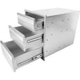 thumbnail image 4 of Outdoor Kitchen Drawers,16" Wx21" Hx23" D,Flush Mount BBQ Drawer,3-Layers Stainless Steel BBQ Island for Outdoor Kitchens or Patio Grill Station, 4 of 8
