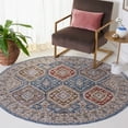 thumbnail image 2 of SAFAVIEH Sierra Dawa Geometric Area Rug, Ivory/Blue, 6' x 6' Round, 2 of 8