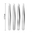 thumbnail image 3 of Tweezers Set, Stainless Steel Eyebrow Tweezers and Hair Remover, Multi-Purpose Slant and Pointed Tip Beauty Tool for Precise Plucking, 3 of 5
