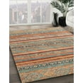 thumbnail image 3 of Ahgly Company Machine Washable Indoor Square Abstract Chestnut Red Area Rugs, 8' Square, 3 of 7