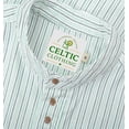 thumbnail image 4 of Men's Irish Grandfather Shirt- Long Sleeve, Green and Gray Pinstripe, X-Large, 4 of 4