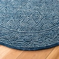 thumbnail image 3 of SAFAVIEH Capri Blair Diamond Wool Area Rug, Navy, 7' x 7' Round, 3 of 7