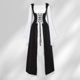 thumbnail image 3 of Vestido largo estilo renacimiento medieval para mujer ropa de fiesta plisada suelta, 3 of 9