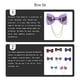 thumbnail image 5 of Sonducket Bowknot Pajarita Hecha a mano Moda Metal Alas doradas Accesorios de joyería Decoración Anfitrión Boda Novio Negro H3112-2 Accesorios de disfraces Violeta H3112-5 Sonducket  AP009821-05B, 5 of 6