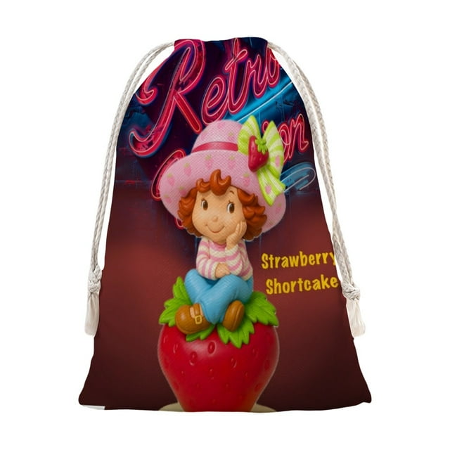 Strawberry Shortcakes (2) Bolsa de regalo con cierre de cinta navideño para decoración de Navidad,50cm×76 cm.