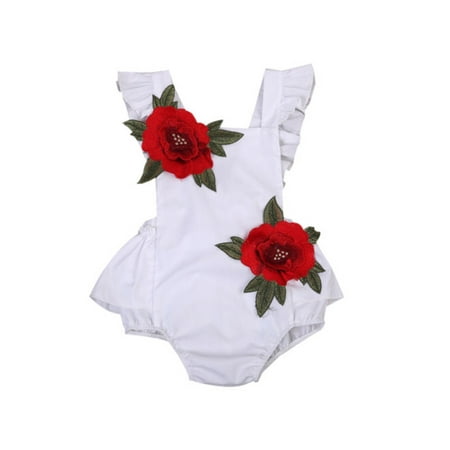 

Spring hue Summer Newborn Baby Girls Floral Romper Bodysuit Clothes
