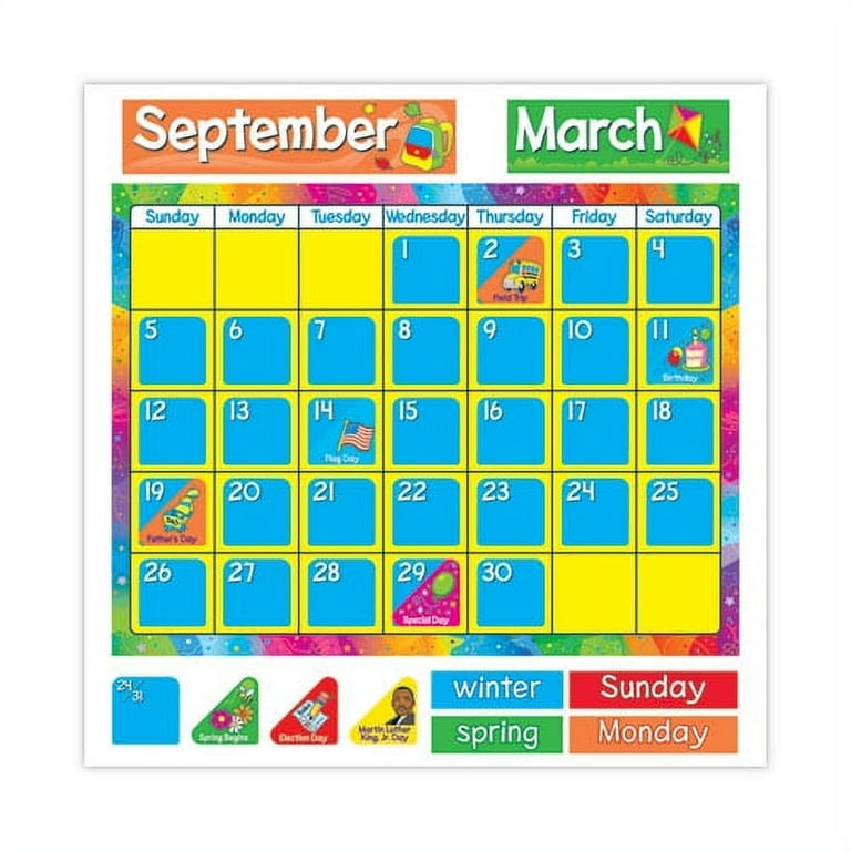 Year Around Calendar Bulletin Board Set, 22 Year Around Calendar Bulletin Board Set, 22